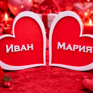 Декоративни Сърца „Имена в любов“ - Персонализирани Сърца